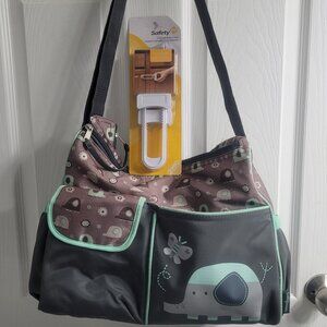 #160 Diaper Bag and One Safety Cabinet Slide Lock